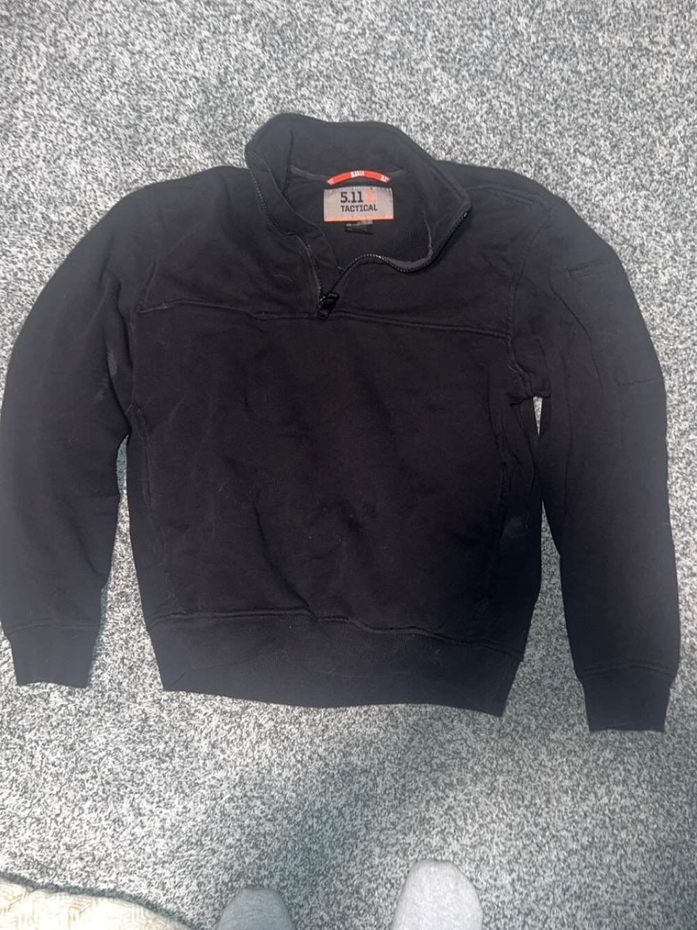 5.11 Tactical Men’s Black EMS Quarter-Zip Crewneck pullover